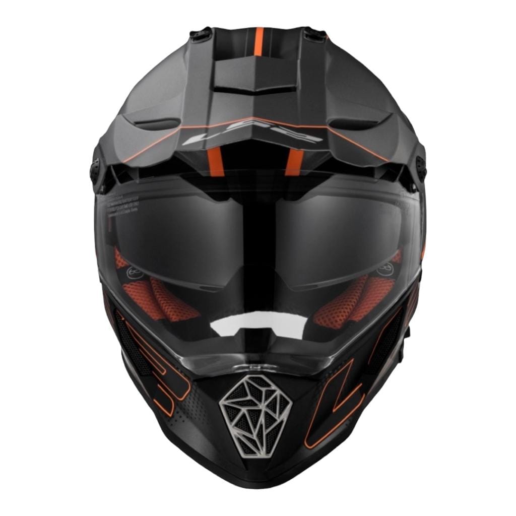 LS2 Pioneer Evo Casco Integrale Adventure – Policarbonato KPA, ERS, Schermo Parasole, Omologato ECE 22.05 (Titanium, Taglia XS 53/54 Cm)