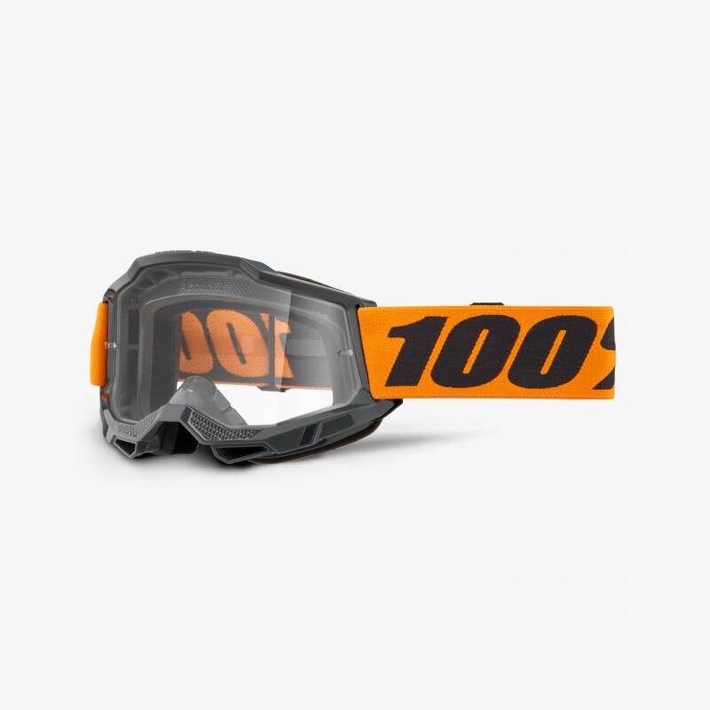 Óculos 100% Accuri 2 laranja, lente transparente, vista de três quartos