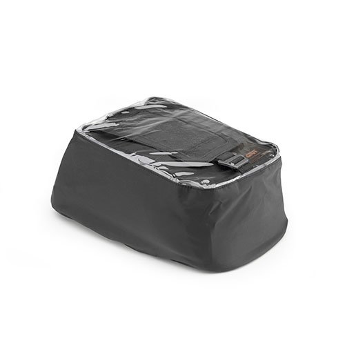 Bolsa de depósito GIVI CRM108 TANKLOCK preta, com capa de chuva